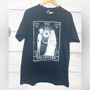 NWT Corpse Bride "The Lovers" Tarot Card T-Shirt Mens Size Large Unisex